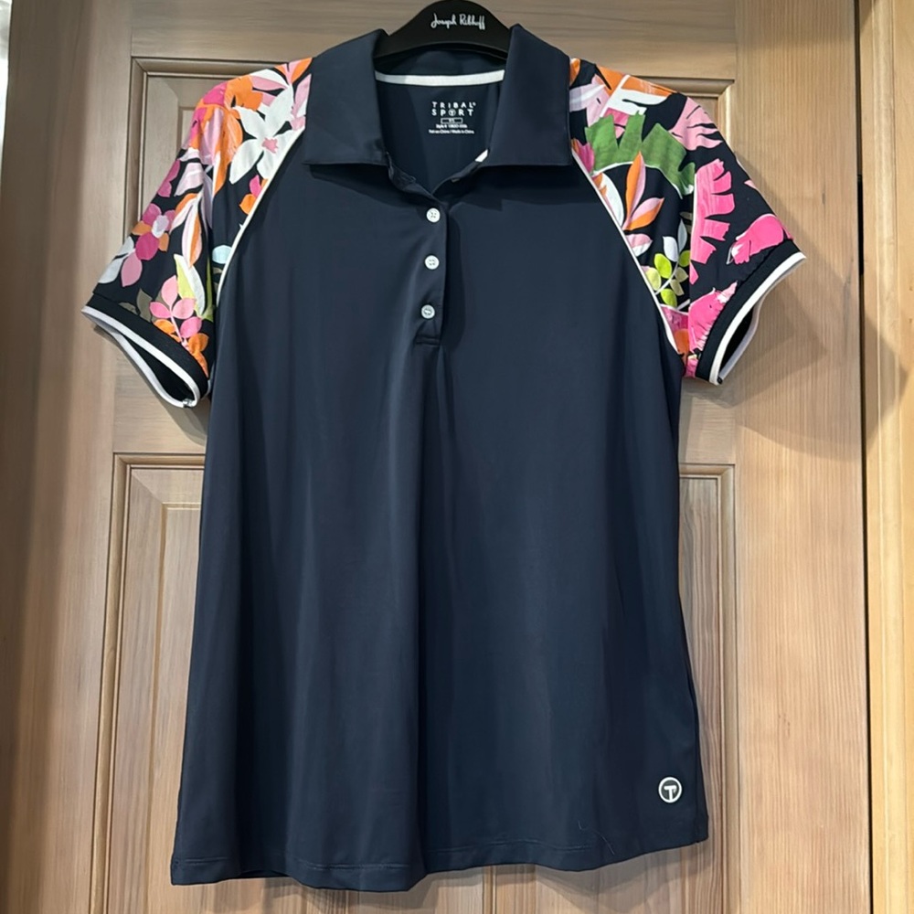 Tribal Sport Golf Navy Polo